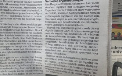 Halsema roept op tot verbod op cryptobetalingen en wil strengere KYC-eisen
